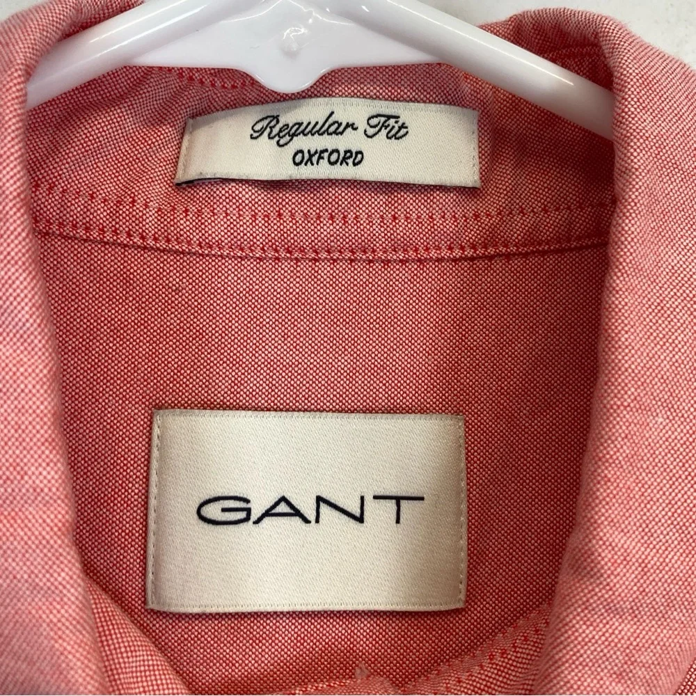 Gant Shirt Regular Fit Oxford Men’s Classic Cotton S 38/35 Pink Button Down - Picture 4 of 16